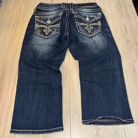 Rock revival noelle capri crop cropped Women's Blue Jeans denim - Picture 2 of 7